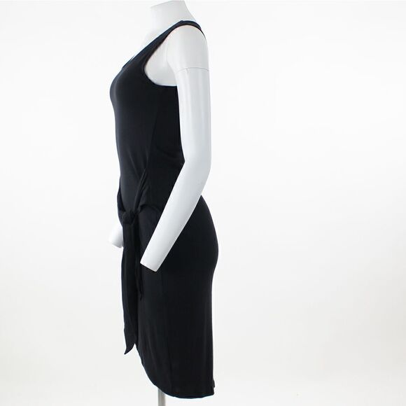 Three Dots Women s Sleeveless Cotton Blend Twist Front Midi Dress - Picture 4 of 5